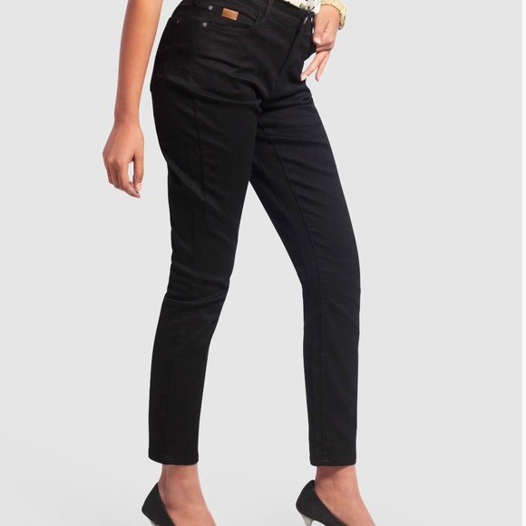 OLGYN Women’s Stretch Black Denim Pant Skinny Fit - Picture 3 of 4